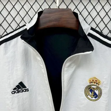 25-26 Real Madrid Trench Coat Reversible Windbreaker Double-Sides Jacket