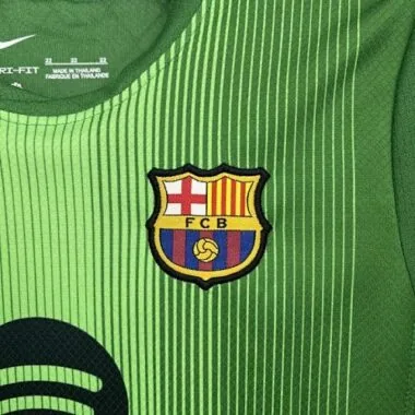 25-26 Kids Barcelona Goalkeeper Kit Cheap Football Jersey Wholesale Yupoo
