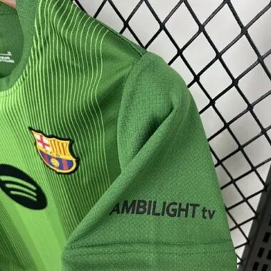 25-26 Kids Barcelona Goalkeeper Kit Cheap Football Jersey Wholesale Yupoo