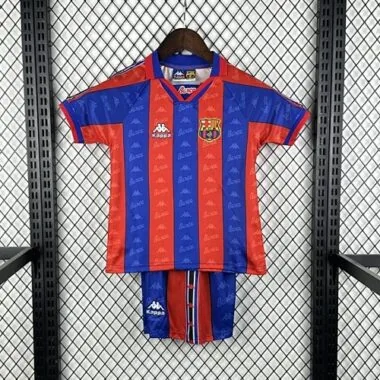 96-97 Kids Retro Barcelona Home Kit Cheap Football Jersey Wholesale Yupoo