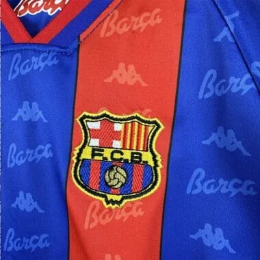 96-97 Kids Retro Barcelona Home Kit Cheap Football Jersey Wholesale Yupoo