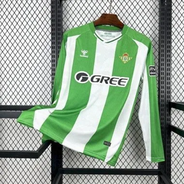 25-26 Real Betis Home Kit Long Sleeve S-2XL Cheap Football Jersey Wholesale Yupoo