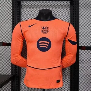 25-26 Player Barcelona Third Away Long Sleeve Kit S-3XL Cheap Football Jersey Wholesale Yupoo