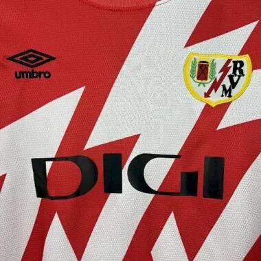 25-26 Rayo Vallecano Home Kit S-2XL Cheap Football Jersey Wholesale Yupoo