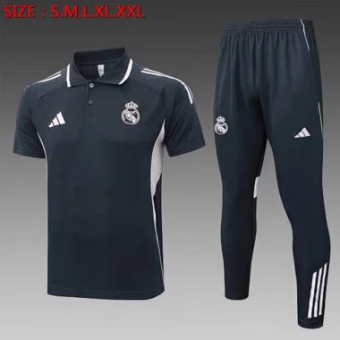 25-26 Real Madrid Training Kits Polo Tracksuits Cheap Football Jersey Wholesale Yupoo