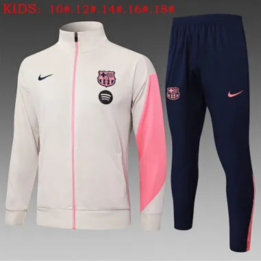 25-26 Kids Barcelona Training Kits Jacket Tracksuits Cheap Football Jersey Wholesale Yupoo