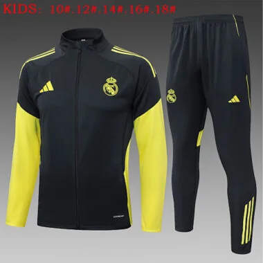 25-26 Kids Real Madrid Training Kits Jacket Tracksuits Cheap Football Jersey Wholesale Yupoo