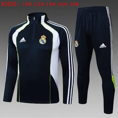 25-26 Kids Real Madrid Training Kits Sweatshirt Tracksuits Cheap Football Jersey Wholesale Yupoo