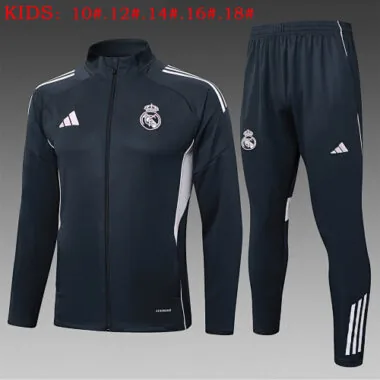 25-26 Kids Real Madrid Training Kits Jacket Tracksuits Cheap Football Jersey Wholesale Yupoo