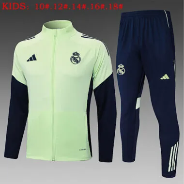 25-26 Kids Real Madrid Training Kits Jacket Tracksuits Cheap Football Jersey Wholesale Yupoo