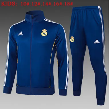25-26 Kids Real Madrid Training Kits Jacket Tracksuits Cheap Football Jersey Wholesale Yupoo
