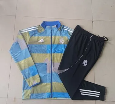 25-26 Kids Real Madrid Training Kits Jacket Tracksuits Cheap Football Jersey Wholesale Yupoo