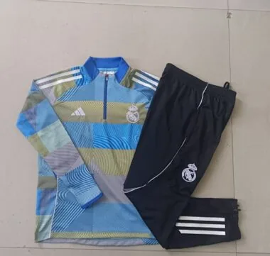 25-26 Kids Real Madrid Training Kits Sweatshirt Tracksuits Cheap Football Jersey Wholesale Yupoo