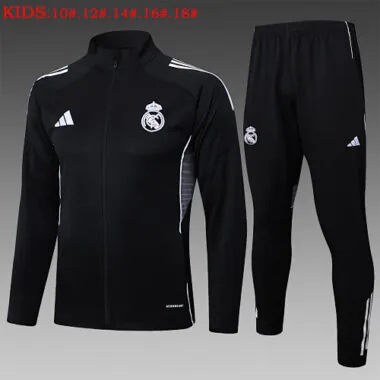 25-26 Kids Real Madrid Training Kits Jacket Tracksuits Cheap Football Jersey Wholesale Yupoo