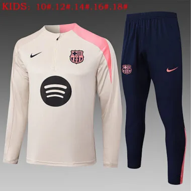 25-26 Kids Barcelona Training Kits Sweatshirt Tracksuits Cheap Football Jersey Wholesale Yupoo