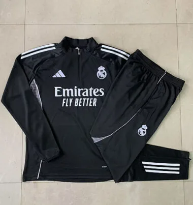 25-26 Kids Real Madrid Training Kits Sweatshirt Tracksuits Cheap Football Jersey Wholesale Yupoo