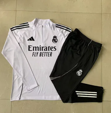 25-26 Kids Real Madrid Training Kits Sweatshirt Tracksuits Cheap Football Jersey Wholesale Yupoo