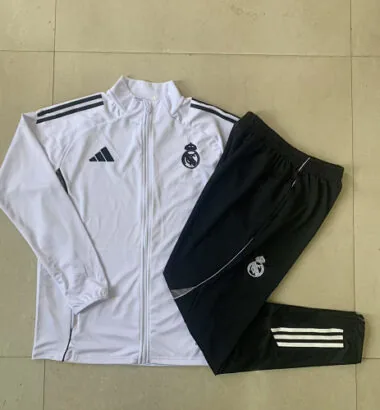 25-26 Kids Real Madrid Training Kits Jacket Tracksuits Cheap Football Jersey Wholesale Yupoo