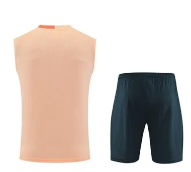 25-26 Barcelona Sleeveless Training Kits Football Tracksuits Cheap Football Jersey Wholesale Yupo