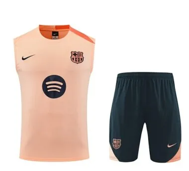 25-26 Barcelona Sleeveless Training Kits Football Tracksuits Cheap Football Jersey Wholesale Yupo