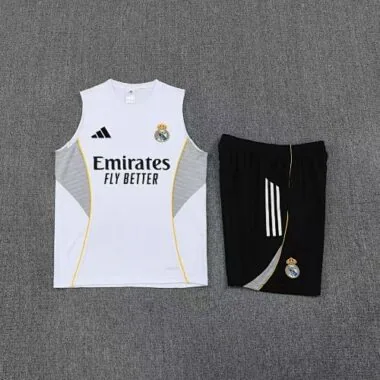 25-26 Real Madrid Sleeveless Training Kits Football Tracksuits Cheap Football Jersey Wholesale Yupoo