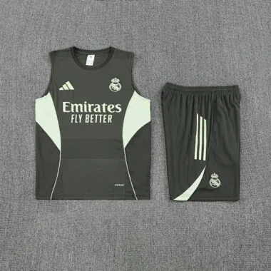 25-26 Real Madrid Sleeveless Training Kits Football Tracksuits Cheap Football Jersey Wholesale Yupoo