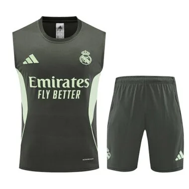 25-26 Real Madrid Sleeveless Training Kits Football Tracksuits Cheap Football Jersey Wholesale Yupoo