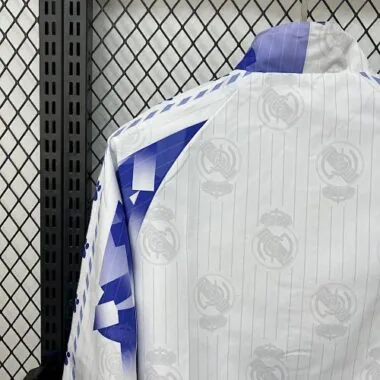 96-97 Real Madrid Retro Trench Coat Reversible Windbreaker Double-Sides Jacket