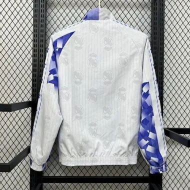 96-97 Real Madrid Retro Trench Coat Reversible Windbreaker Double-Sides Jacket