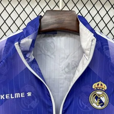 96-97 Real Madrid Retro Trench Coat Reversible Windbreaker Double-Sides Jacket