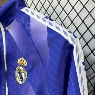 96-97 Real Madrid Retro Trench Coat Reversible Windbreaker Double-Sides Jacket