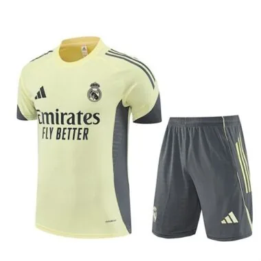 25-26 Real Madrid Yellow Training Kits Football Tracksuits Cheap Football Jersey Wholesale Yupoo