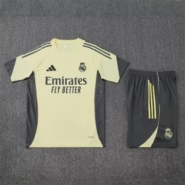 25-26 Real Madrid Yellow Training Kits Football Tracksuits Cheap Football Jersey Wholesale Yupoo