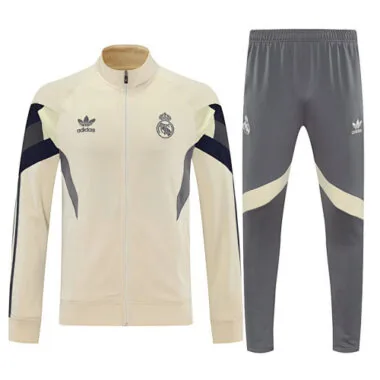 25-26 Real Madrid Yellow Tracksuits Long Jacket Suits Cheap Football Jersey Wholesale Yupoo