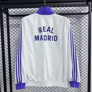 25-26 Real Madrid Whte Windbreaker Jackets Cheap Football Jersey Wholesale Yupoo