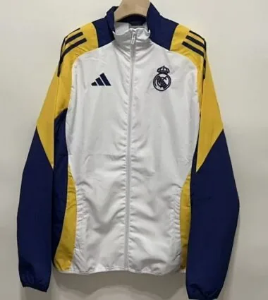 25-26 Real Madrid White Windbreaker Jackets Cheap Football Jersey Wholesale Yupoo