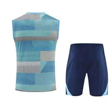 25-26 Real Madrid Training Kits Light Blue Vest Suits Cheap Football Jersey Wholesale Yupoo