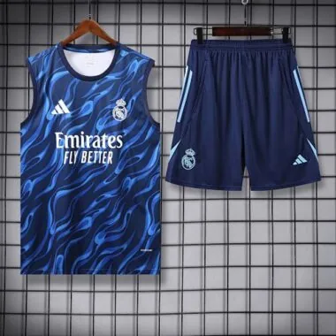 25-26 Real Madrid Training Kits Blue Football Vest Suits Cheap Football Jersey Wholesale Yupoo