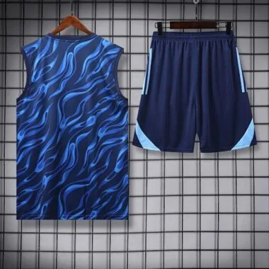 25-26 Real Madrid Training Kits Blue Football Vest Suits Cheap Football Jersey Wholesale Yupoo