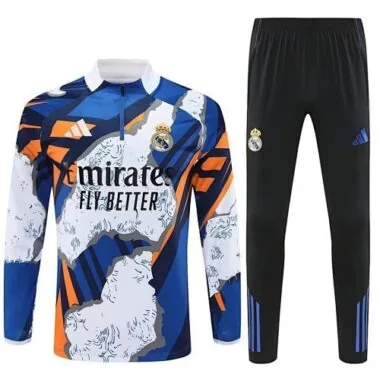25-26 Real Madrid Pre-Match Training Kits Long Tracksuits Cheap Football Jersey Wholesale Yupoo