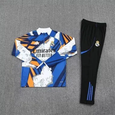 25-26 Real Madrid Pre-Match Training Kits Long Tracksuits Cheap Football Jersey Wholesale Yupoo