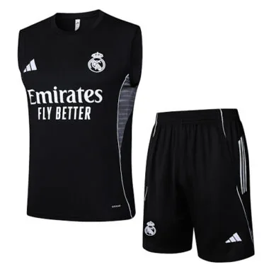 25-26 Real Madrid Black Training Kits Football Vest Suits Cheap Football Jersey Wholesale Yupoo