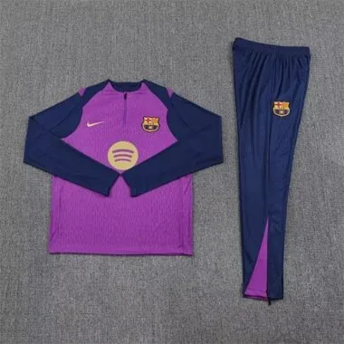 25-26 Barcelona Pink Training Kits Long Football Tracksuits Cheap Football Jersey Wholesale Yupoo