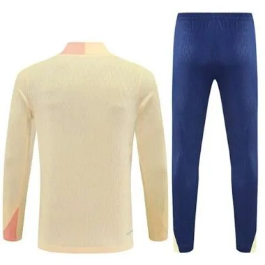 25-26 Barcelona Gold Training Kits Long Football Tracksuits Cheap Football Jersey Wholesale Yupoo
