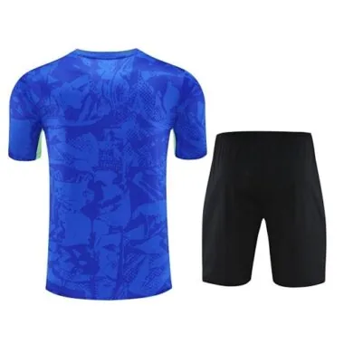 25-26 Barcelona Blue Training Kits Football Tracksuits Cheap Football Jersey Wholesale Yupoo