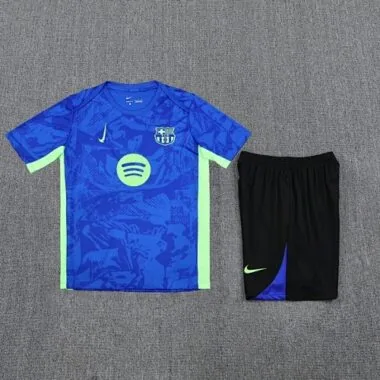 25-26 Barcelona Blue Training Kits Football Tracksuits Cheap Football Jersey Wholesale Yupoo