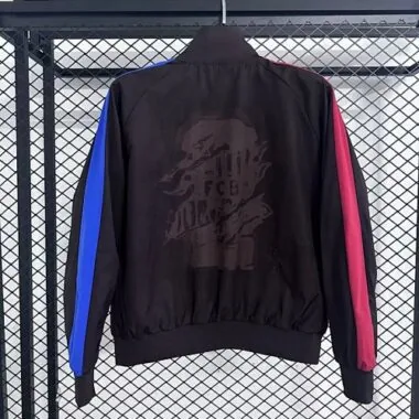 25-26 Barcelona Black Windbreaker Jackets Cheap Football Jersey Wholesale Yupoo
