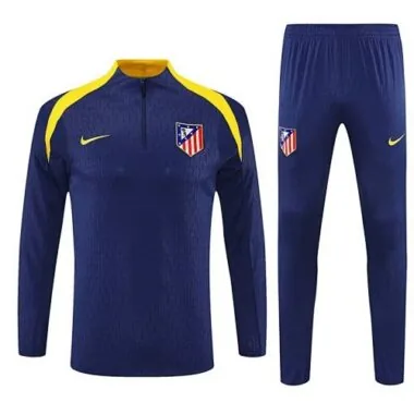 25-26 Atletico Madrid Navy Training Kits Long Tracksuits Cheap Football Jersey Wholesale Yupoo