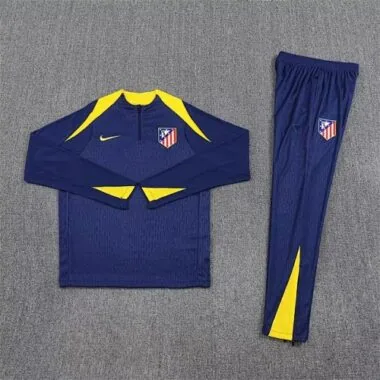 25-26 Atletico Madrid Navy Training Kits Long Tracksuits Cheap Football Jersey Wholesale Yupoo