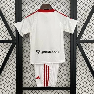 25-26 Kids Sevilla Home Kit Cheap Football Jersey Wholesale Yupoo